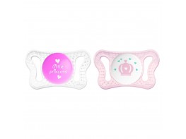 Imagen del producto Chicco Chupete micro silicona rosa 0-2 meses 2 uds